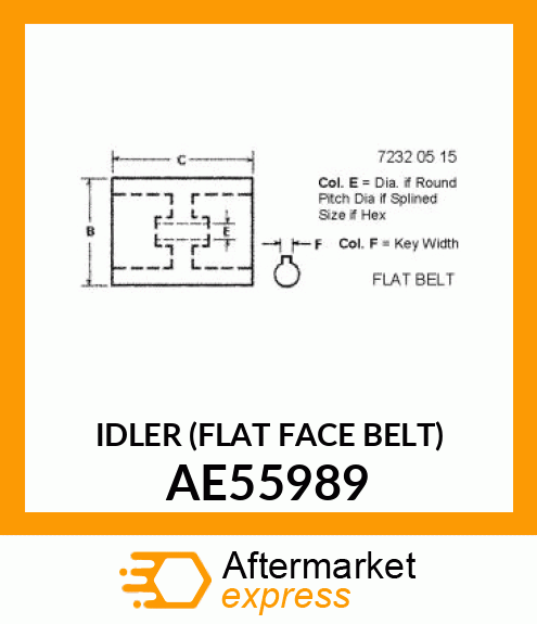 IDLER (FLAT FACE BELT) AE55989