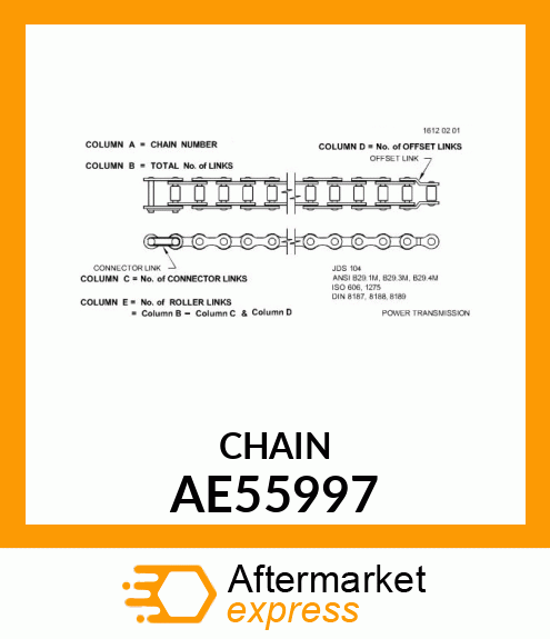 CHAIN, ROLLER (ENDLESS REEL DRIVE) AE55997