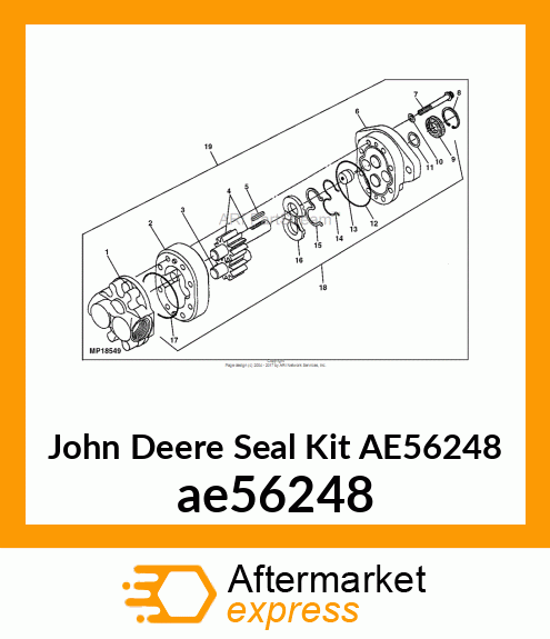 SEAL KIT, GEAR PUMPS ae56248