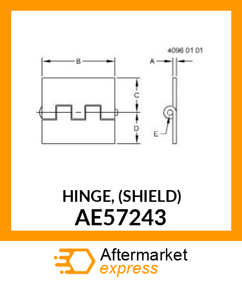 HINGE, (SHIELD) AE57243