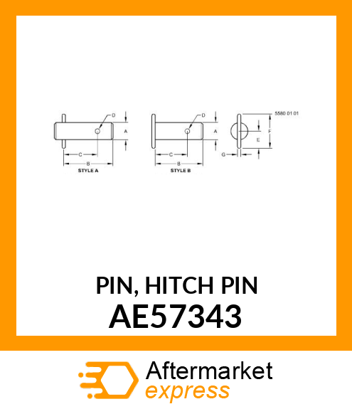 PIN, HITCH PIN AE57343