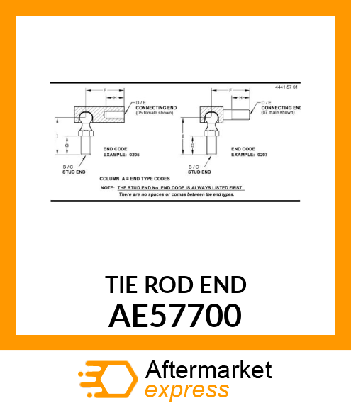 Tie Rod End AE57700