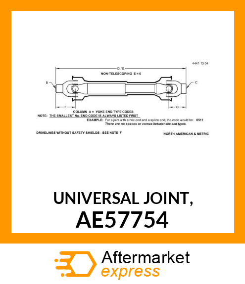 UNIVERSAL JOINT, AE57754