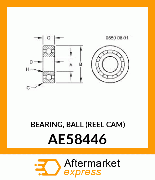 BEARING, BALL (REEL CAM) AE58446