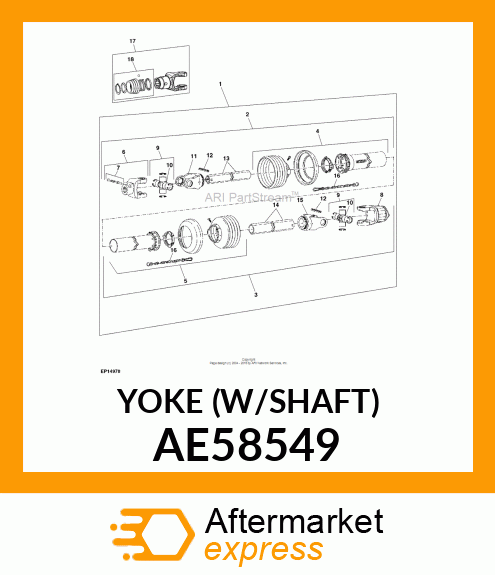 YOKE (W/SHAFT) AE58549