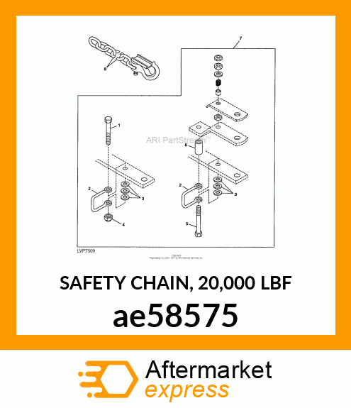 SAFETY CHAIN, 20,000 LBF ae58575