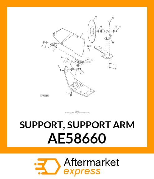 SUPPORT, SUPPORT ARM AE58660
