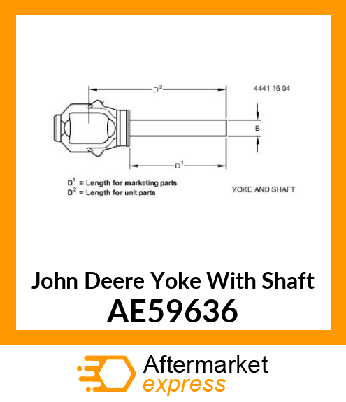 YOKE WITH SHAFT AE59636