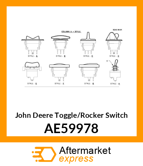 SWITCH, ROCKER (GROUND SPEED SHIFT) AE59978