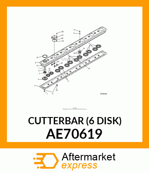 CUTTERBAR (6 DISK) AE70619