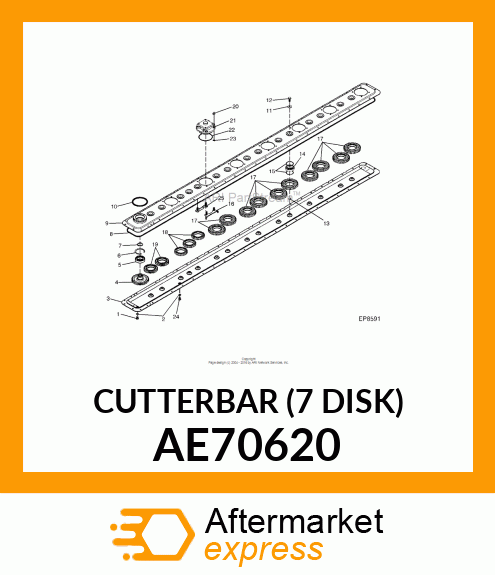 CUTTERBAR (7 DISK) AE70620