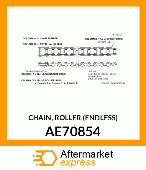 CHAIN, ROLLER (ENDLESS) AE70854