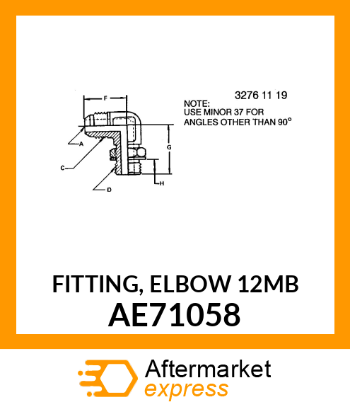 FITTING, ELBOW 12MB AE71058