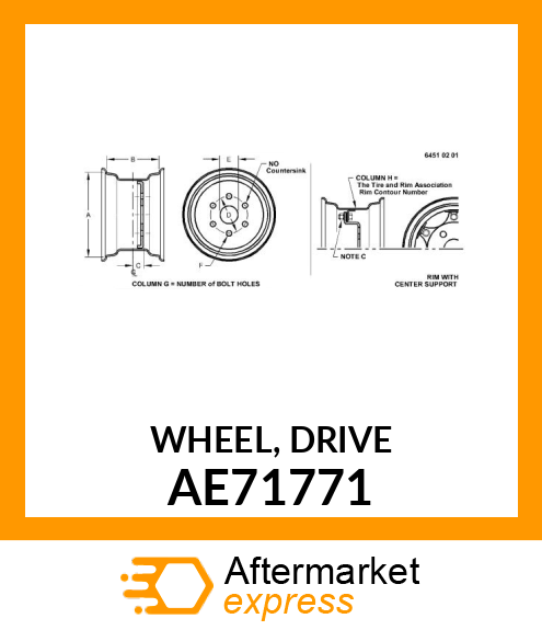 WHEEL, DRIVE AE71771