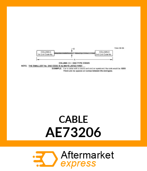 CABLE (STEERING CENTERING) AE73206