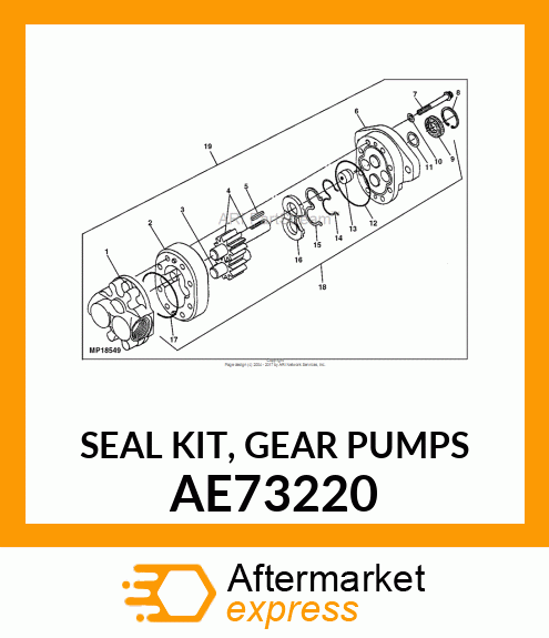 SEAL KIT, GEAR PUMPS AE73220