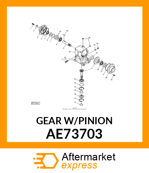 GEAR W/PINION AE73703