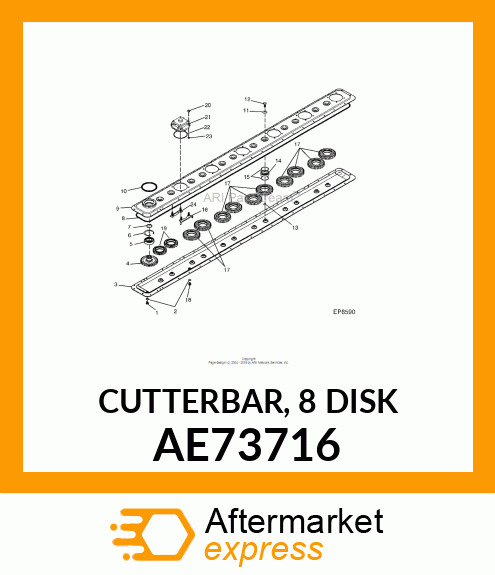CUTTERBAR, 8 DISK AE73716