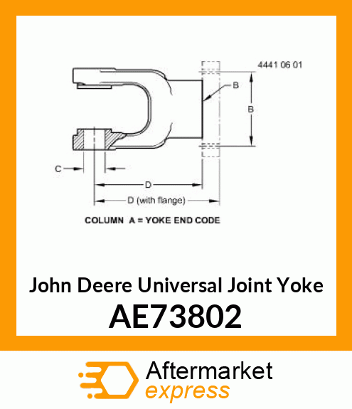 UNIV. JOINT YOKE, SHEARBOLT CLUTCH AE73802