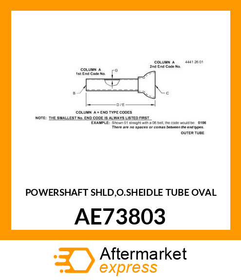 POWERSHAFT SHLD,O.SHEIDLE TUBE OVAL AE73803