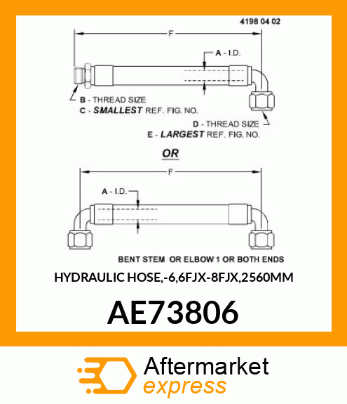 HYDRAULIC HOSE, AE73806