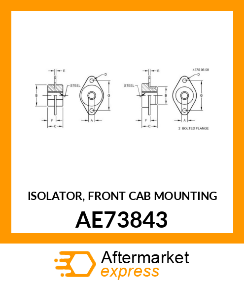 ISOLATOR, FRONT CAB MOUNTING AE73843