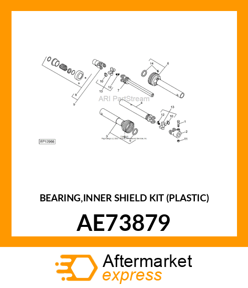 BEARING,INNER SHIELD KIT (PLASTIC) AE73879