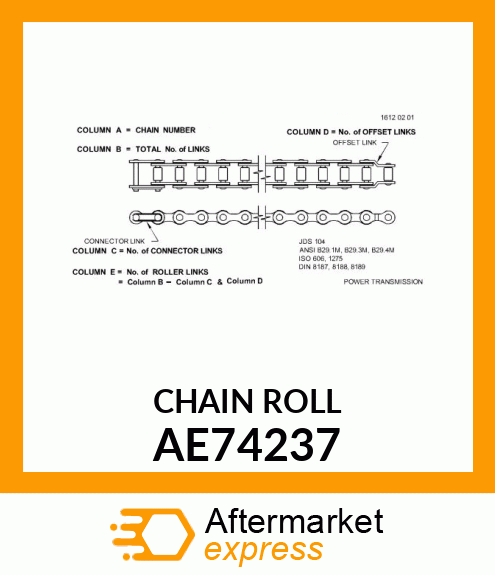 ROLLER CHAIN, UPPER 4X6, 4X6S, 5X6 AE74237