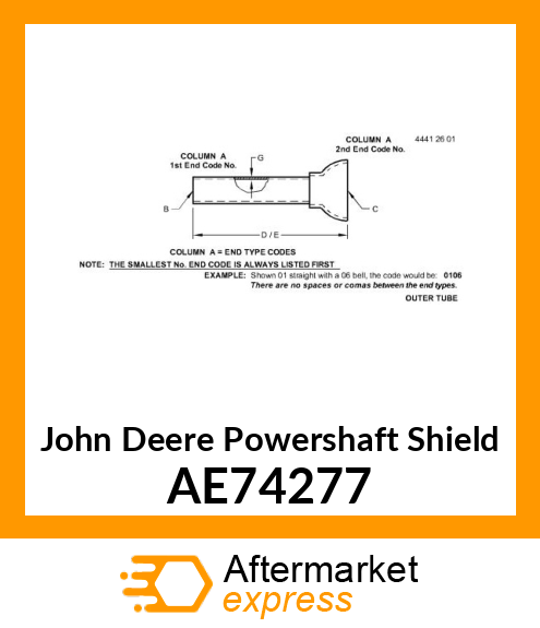 POWERSHAFT SHIELD, INNER (PLASTIC) AE74277