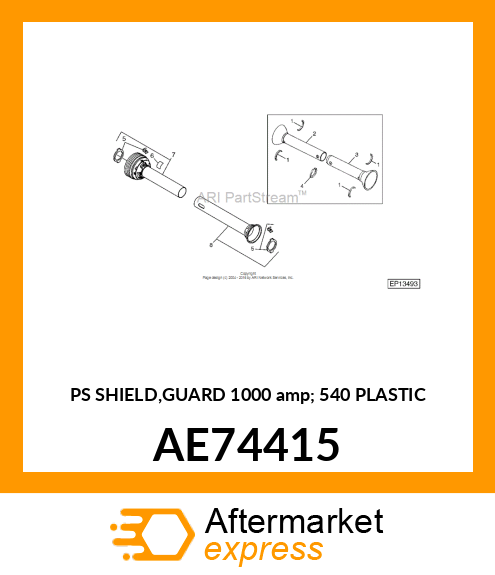 PS SHIELD,GUARD 1000 amp; 540 PLASTIC AE74415