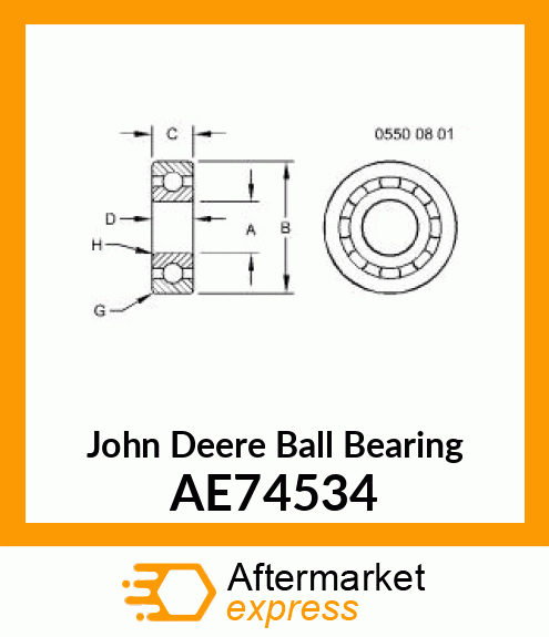 BALL BEARING (REEL CAM FOLLOWER) AE74534