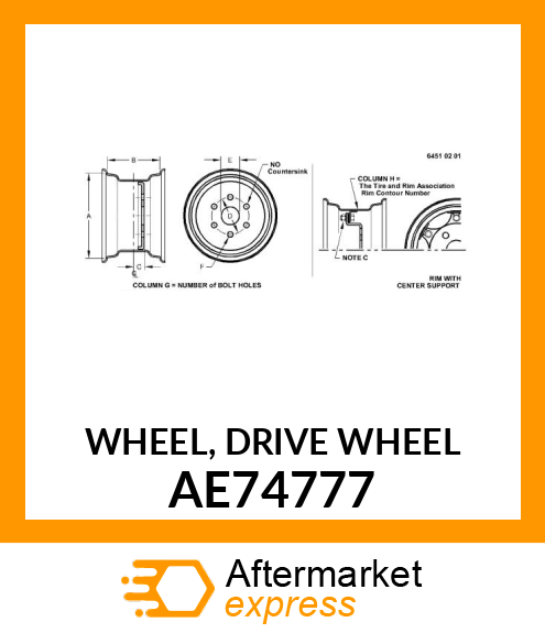 WHEEL, DRIVE WHEEL AE74777