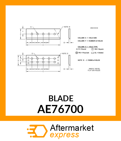 KNIFE, NARROW SURFACE WRAP AE76700