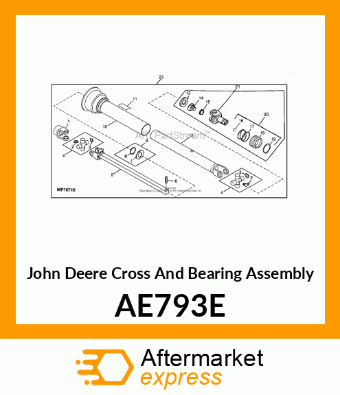 Cross And Bearing Assembly AE793E