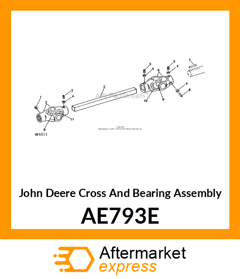 Cross And Bearing Assembly AE793E