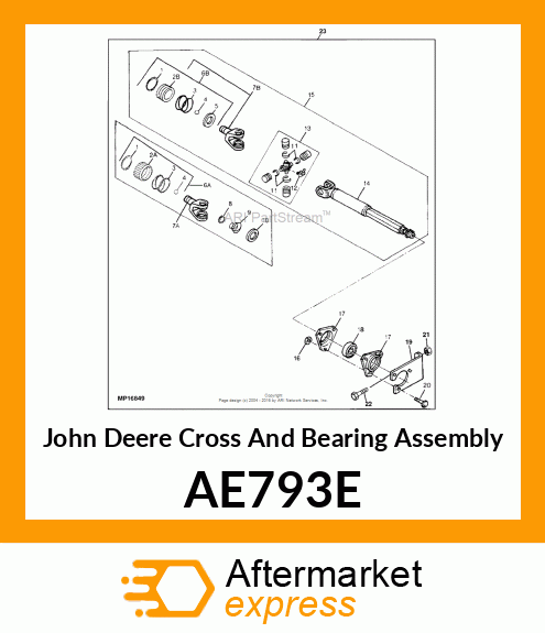 Cross And Bearing Assembly AE793E