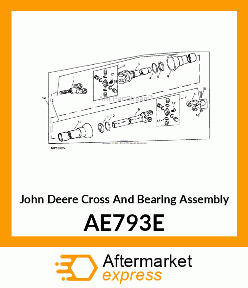 Cross And Bearing Assembly AE793E