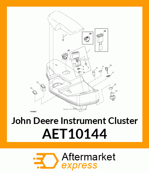 CLUSTER, INSTRUMENT WARNING SYMBOLS AET10144