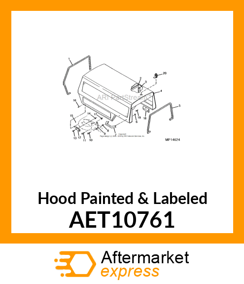 Hood Painted & Labeled AET10761