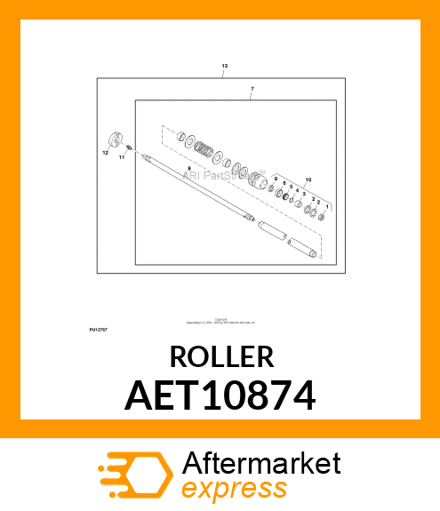 Roller - ROLLER, ROLLER, GROOVED 3" (3"-30") AET10874