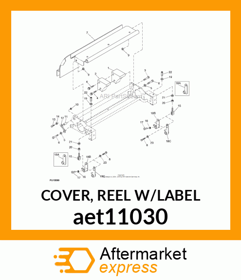 COVER, REEL W/LABEL aet11030