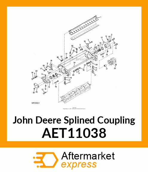 COUPLING, SPLINED REEL AET11038