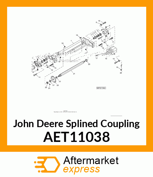 COUPLING, SPLINED REEL AET11038