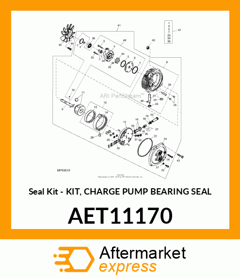 Seal Kit - KIT, CHARGE PUMP BEARING SEAL AET11170