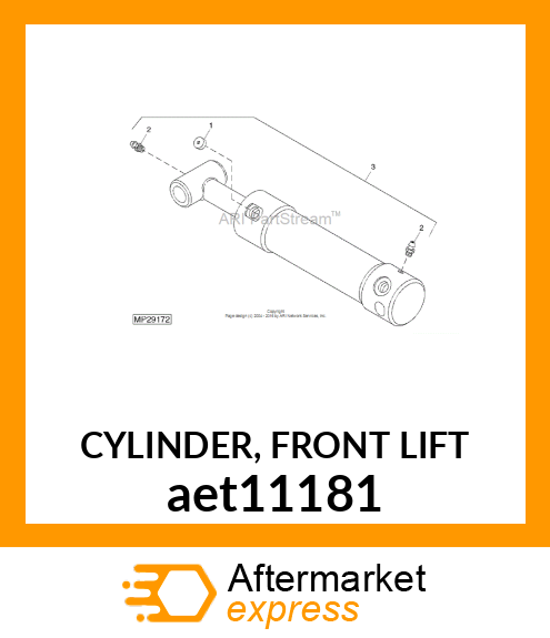 CYLINDER, FRONT LIFT aet11181