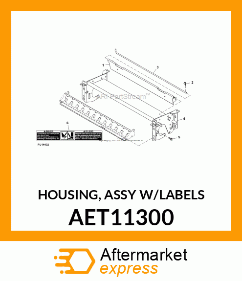 HOUSING, ASSY W/LABELS AET11300