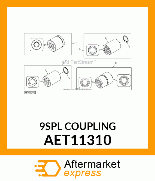 COUPLER, SPLINED ASSY AET11310