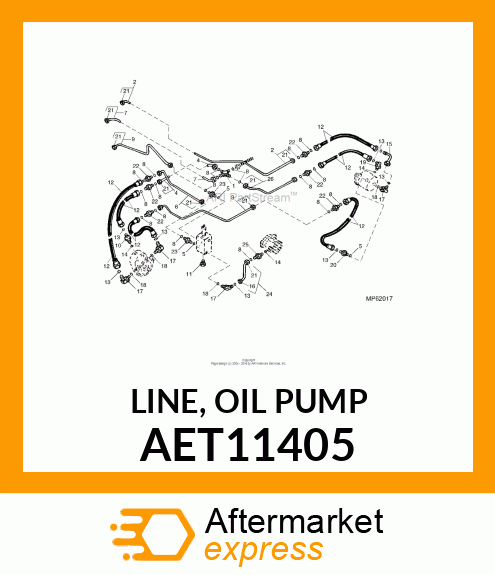 LINE, OIL PUMP AET11405