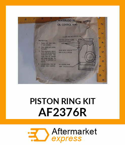 Spare part AF2376R + RINGS,PISTON,SET/PARTS/