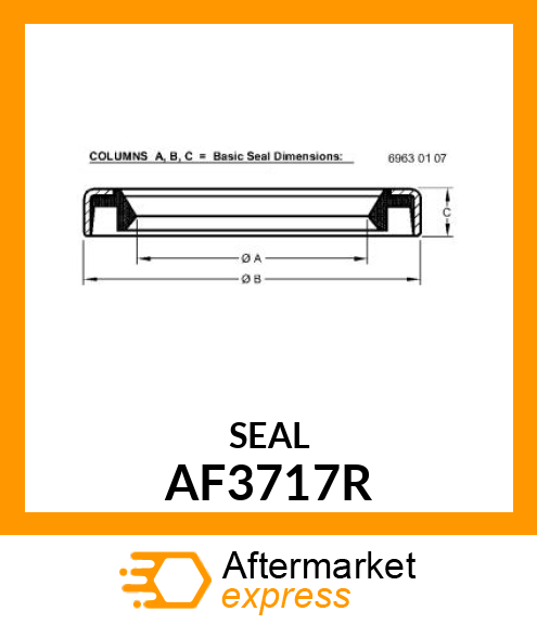 SEAL,OIL/SE CRANKSHAFT,FLYWHEEL END AF3717R